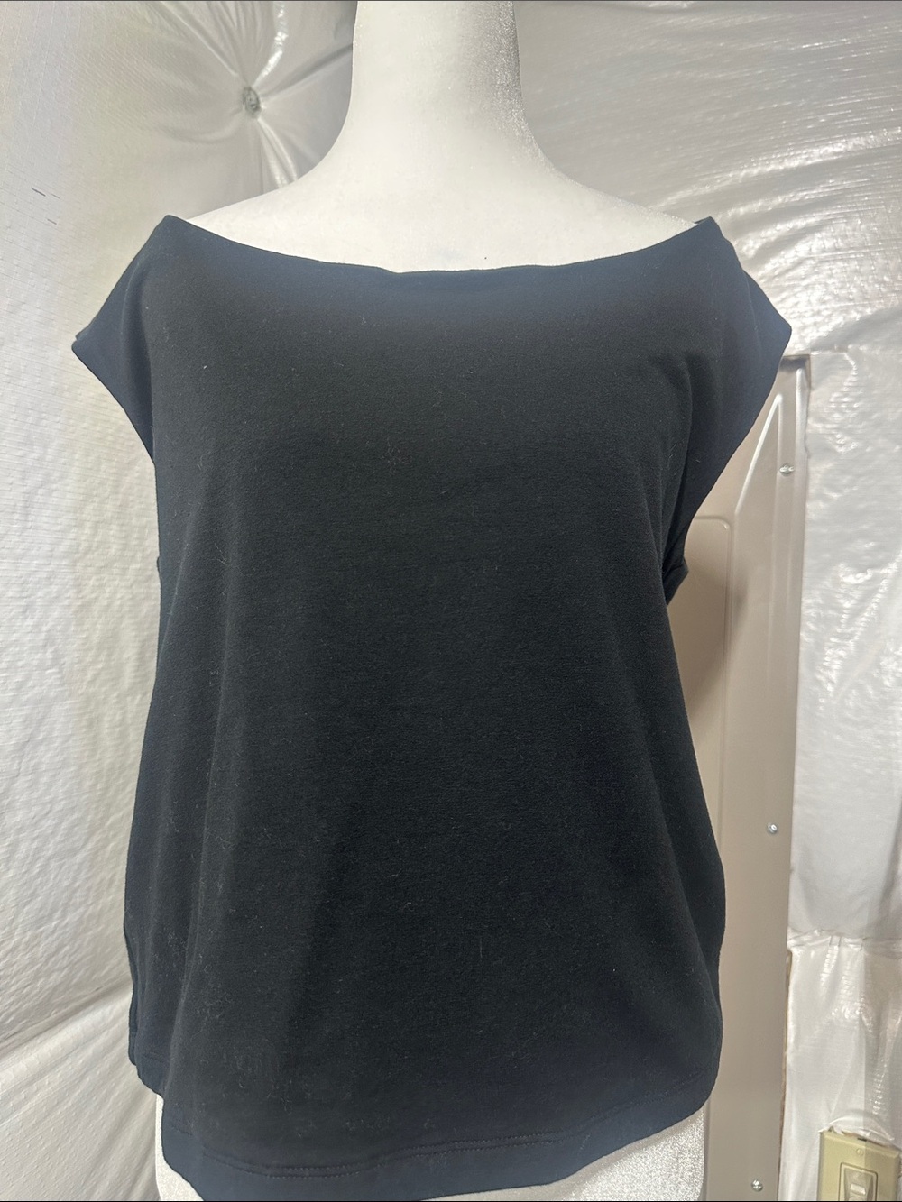 2for1 Black and White Women's Boatneck Top - Classic Minimal
